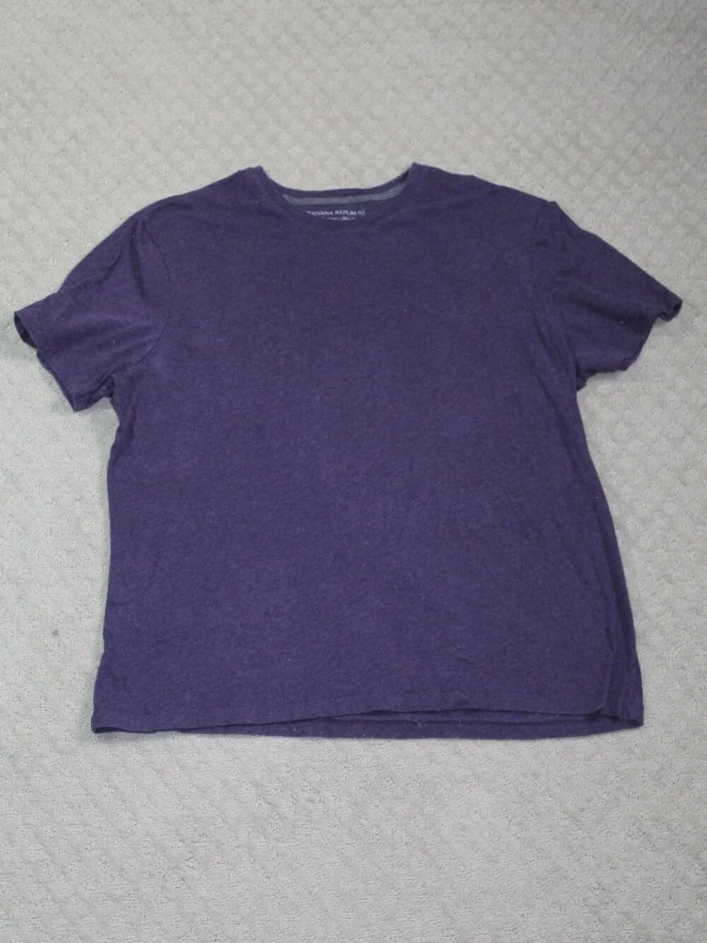 Banana Republic Size XL 100% Cotton Purple Crew Neck Short Sleeve T-shirt